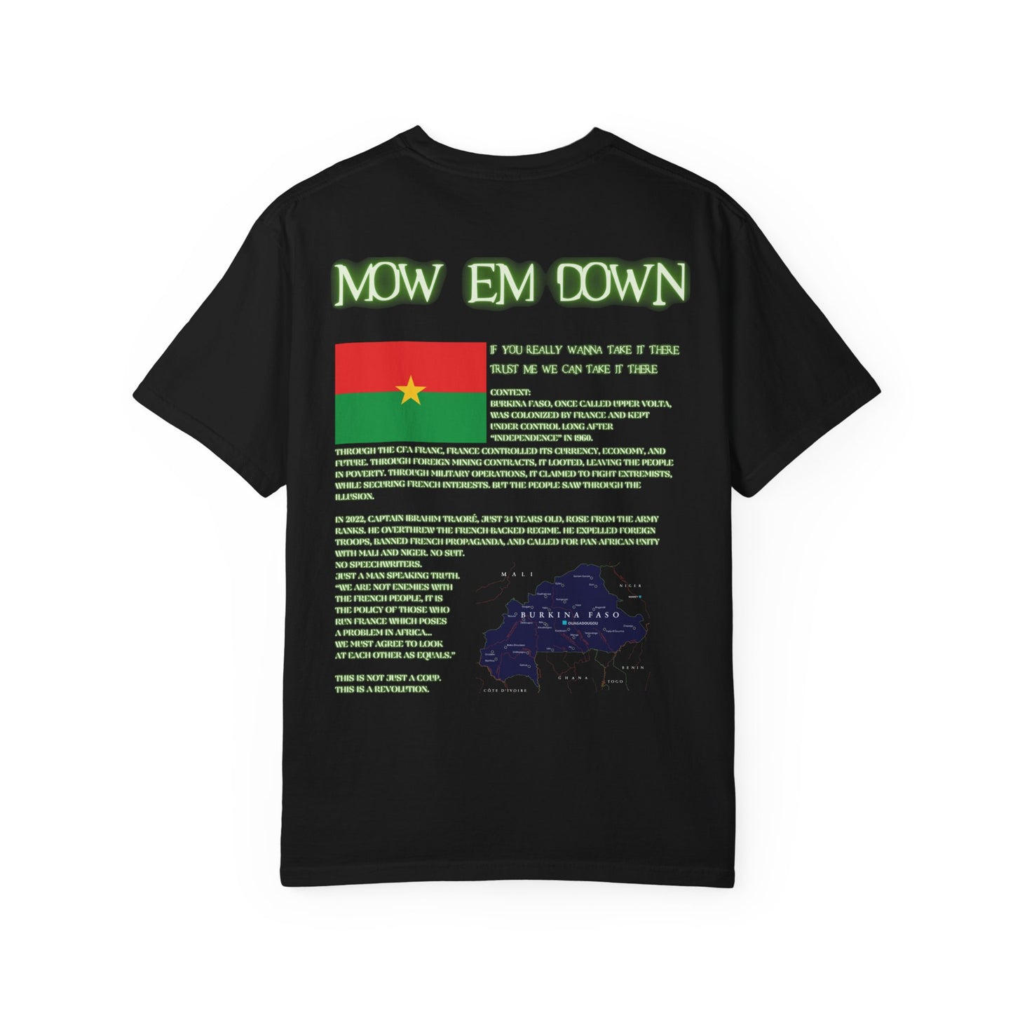 Mow Em Down Hero Shirt: Ibrahim Traore, Burkina Faso