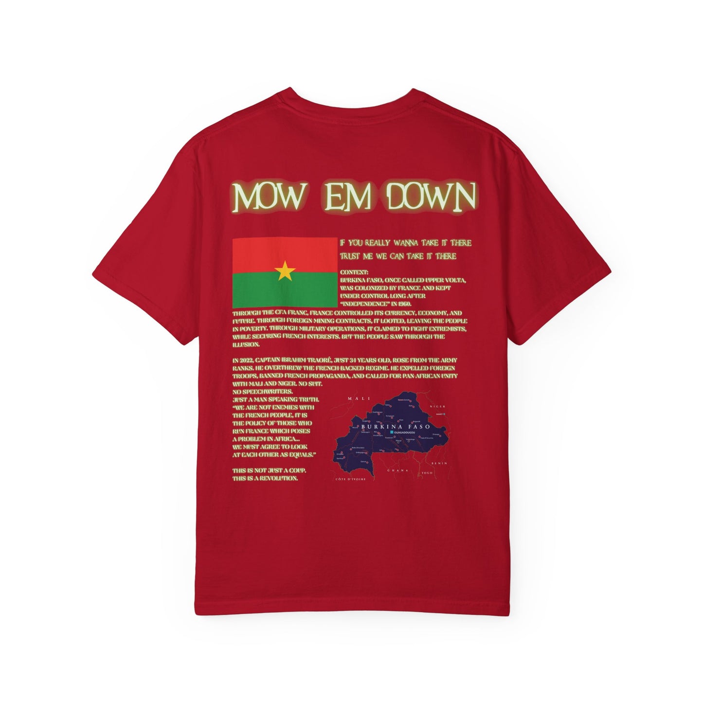 Mow Em Down Hero Shirt: Ibrahim Traore, Burkina Faso